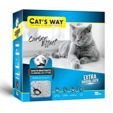 Cat's Way Active Carbon Premium - комкующийся бентонитовый наполнитель для кошачьего туалета, с активным углем