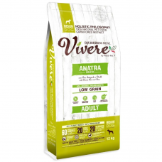 Vivere Adult Medium Duck Low Grain - низкозерновой сухой корм для взрослых собак средних пород, с уткой
