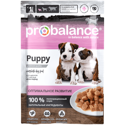 ProBalance Immuno Protection Puppy - влажный корм для щенков всех пород, с говядиной, 85 г*25 шт