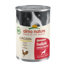 Almo Nature Holistic Single Protein Chicken - консервы с курицей для собак с чувствительным пищеварением (монобелковый рацион), 400 г