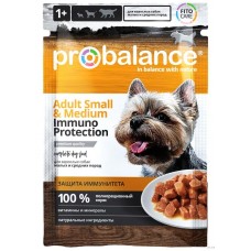 ProBalance Immuno Protection Adult Small & Medium - влажный корм для взрослых собак малых и средних пород, 85 г*25 шт