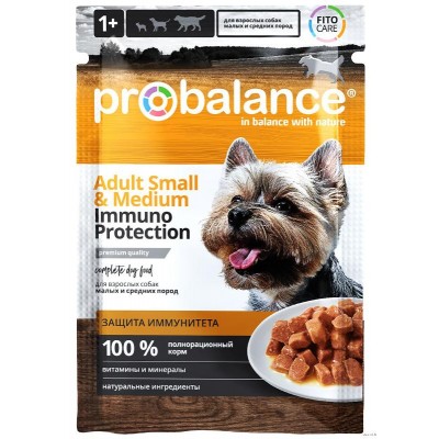 ProBalance Immuno Protection Adult Small & Medium - влажный корм для взрослых собак малых и средних пород, 85 г*25 шт