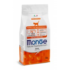 Monge Cat Monoprotein Kitten Duck - сухой монопротеиновый корм для котят и беременных кошек, с уткой