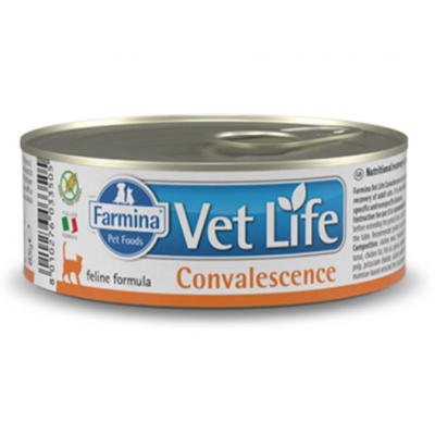 Farmina Vet Life Cat Convalescence - диетический влажный корм для кошек в период выздоровления, 85 г