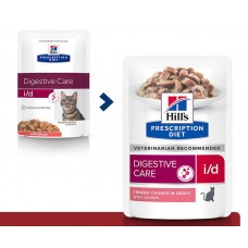Hill's Prescription Diet i/d Digestive Care - влажный диетический корм для кошек при расстройствах пищеварения, жкт, с лососем