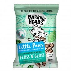 Barking Heads Little Paws Floss'n'Gloss - лакомство для собак мелких пород, палочки для зубов "Одобрено Зубной феей", 100 г