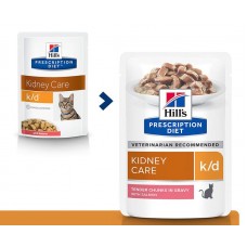 Hill's Prescription Diet k/d Kidney Care - влажный диетический корм для кошек при хронической болезни почек, с лососем  