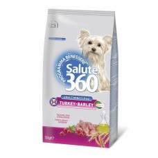 Salute 360 Adult Mini Turkey & Barley - сухой корм для взрослых собак мелких пород с индейкой и ячменем