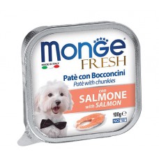 Monge Pate Fresh Salmon - влажный корм для собак, нежный паштет с лососем (100 г)