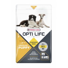 Opti Life Puppy Medium Chicken - корм для щенков средних пород, с курицей и рисом (арт. 431154)