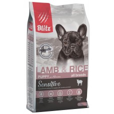 Blitz Sensitive Puppy All Breeds Lamb & Rice - сухой корм для щенков всех пород, ягненок и рис