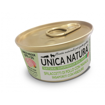 Unica Natura - влажный корм для взрослых кошек со свининой и овощами, 70 гр (арт. 06782)
