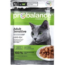 ProBalance Adult Sensitive - влажный корм для взрослых кошек с чувствительным пищеварением (25 шт*85 гр)
