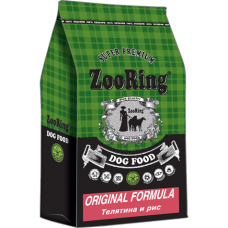 ZooRing Adult Original Formula Veal - сухой корм для взрослых собак средних и крупных пород склонных к набору веса, с телятиной и рисом
