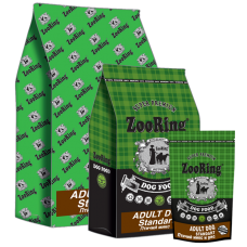 ZooRing Adult Dog Standart Птичий Микс и Рис - сухой корм для взрослых собак средних и крупных пород, с домашней птицей