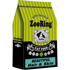 ZooRing Beautiful Hair&Skin - сухой корм для молодых и взрослых кошек всех пород, для красоты шерсти и кожи, с птицей и рыбой