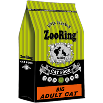 ZooRing Big Cat Adult Poultry - сухой корм с глюкозамином и хондроитином для молодых и взрослых кошек крупных пород, с мясом домашней птицы