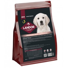 Landor Puppy Medium Maxi Turkey Duck - полнорационный сухой корм для щенков cредних и крупных пород, c индейкой и уткой