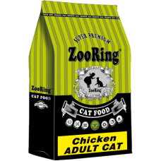ZooRing Cat Adult Chicken - сухой корм для молодых и взрослых кошек всех пород, с цыпленком и пребиотиком