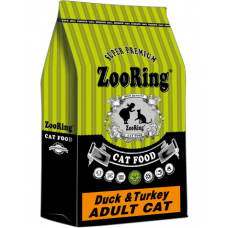 ZooRing Cat Adult Duck&Turkey - сухой корм для молодых и взрослых кошек всех пород, с уткой и индейкой (микс из двух гранул)