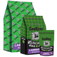 ZooRing Adult Lamb&Rice - гипоаллергенный сухой корм для взрослых собак средних и крупных пород, с ягненком и рисом