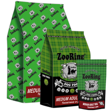 ZooRing Adult Medium Dog Veal - сухой корм для молодых и взрослых собак всех пород, с телятиной и рисом