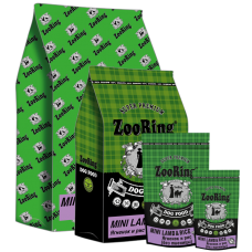 ZooRing Adult Mini Lamb&Rice - корм без пшеницы для взрослых собак мелких и средних пород, склонных к аллергии, с ягненком и рисом