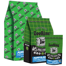 ZooRing Puppy&Junior 2 - сухой корм для щенков и юниоров средних и крупных пород с 4 до 12-18 месяцев, с уткой и рисом