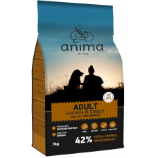 Anima Adult Chicken & Turkey All Breeds - сухой корм для взрослых собак всех пород, с курицей и индейкой