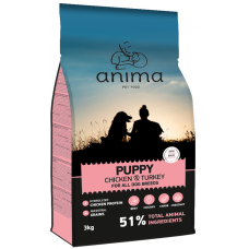 Anima Puppy All Breeds Chicken & Turkey - сухой корм для щенков всех пород, с курицей и индейкой