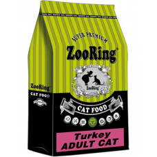 ZooRing Cat Adult Turkey - сухой корм для молодых и взрослых кошек всех пород, для профилактики зубного камня, с индейкой