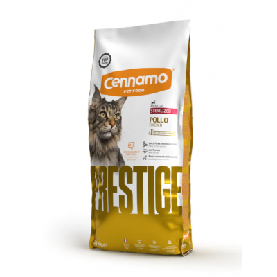 Cennamo Prestige Cat Adult Sterilized Pollo - сухой корм для стерилизованных взрослых кошек всех пород, с курицей и рисом 