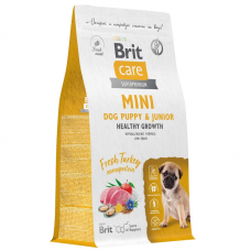 Brit Care Puppy Junior Mini Healthy Growth - сухой корм для щенков миниатюрных пород для здорового роста, с индейкой