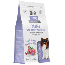 Brit Care Dog Mini Sensitive Healthy Digestion - сухой корм для взрослых cобак миниатюрных пород с чувствительным пищеварением, с индейкой и ягненком