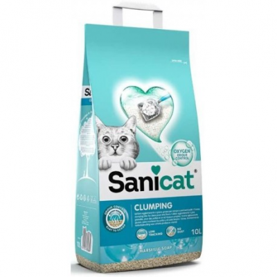 Sanicat Clumping Marseillе soap - комкующийся бентонитовый наполнитель для кошек и котят с ароматом марсельского мыла