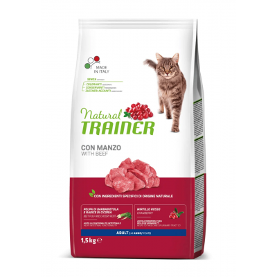 Trainer Natural Adult Beef - сухой корм для взрослых кошек, говядина