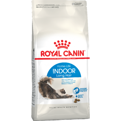 Royal Canin Indoor Long Hair - сухой корм для взрослых длинношерстных кошек (в возрасте от 1 года до 7 лет), живущих в помещении