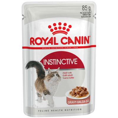 Royal Canin Instinctive (в соусе) - влажный корм для кошек старше 1 года нежные кусочки в соусе (85 гр.)
