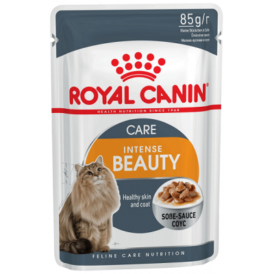 Royal Canin Intense Beauty - корм влажный с соусом для поддержания красоты шерсти кошек (85 гр.)