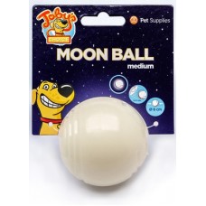 Игрушка для собак Kitty City светящийся в темноте мяч для развлечений и угощений "Луна", 6,5 см.