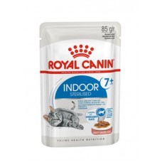 Royal Canin Indoor Sterilized 7+ years - кусочки в соусе  для стареющих стерилизованных кошек (в возрасте от 7 до 12 лет), постоянно живущих в помещении, 85 гр.