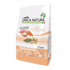 Unica Natura Indoor для домашних кошек, курица, рис и морковь 