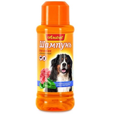 Шампунь Amstrel для собак антипаразитарный с маслом пальмарозы, алоэ и экстрактом пиретрума (арт. TYZ EVC071, 254001506)