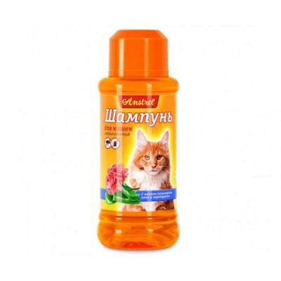 Шампунь Amstrel для кошек антипаразитарный с маслом пальмарозы, алоэ и экстрактом пиретрума, 120 мл. (арт. TYZ 254001490, EVC070)
