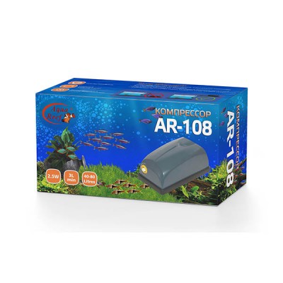 Воздушный компрессор Aquareef для аквариума 40-80 л. (арт. TYZ AR-108)