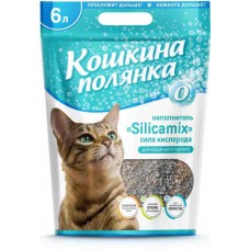 Кошкина полянка SILICAMIX Сила Кислорода- впитывающий силикагелевый наполнитель для кошачьего туалета