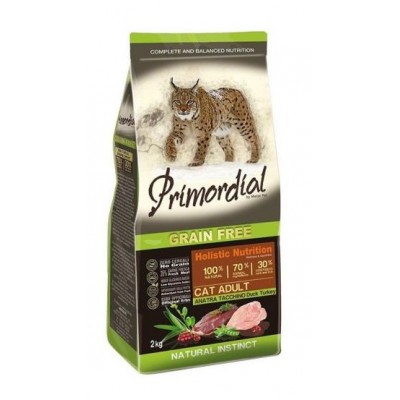 Primordial Cat Adult Grain Free Duck & Turkey - беззерновой корм для взрослых кошек, со свежей индейкой и уткой