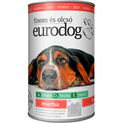 Eurodog - консервы для взрослых собак с говядиной (арт. TYZ ED105; ED101)