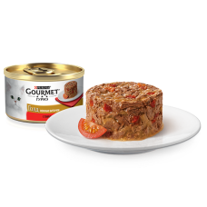 Gourmet Gold "Нежные биточки" - консервы с говядиной и томатом для кошек (85 гр.)