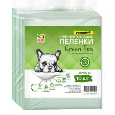 Four Pets - пеленки для собак, с ароматом зеленого чая, 10 шт (арт. PFA102T-10UP, PFA104T-10UP)